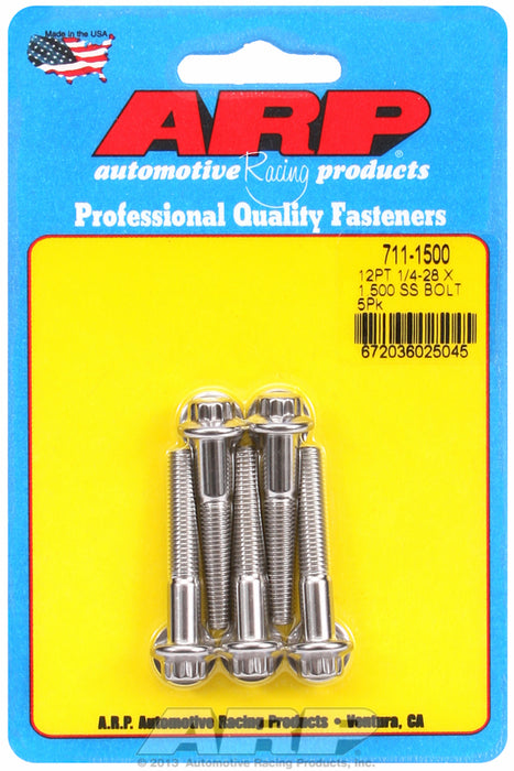 5-Pack Bolt Kit, 12-Point Head S/S