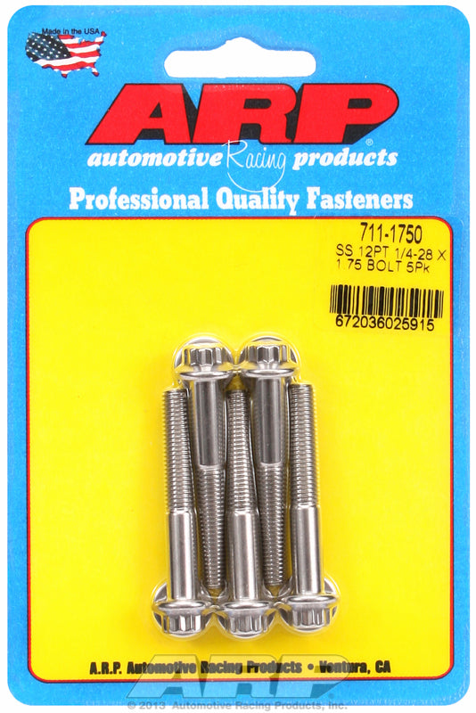 5-Pack Bolt Kit, 12-Point Head S/S