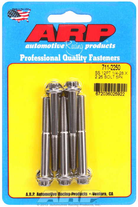 5-Pack Bolt Kit, 12-Point Head S/S