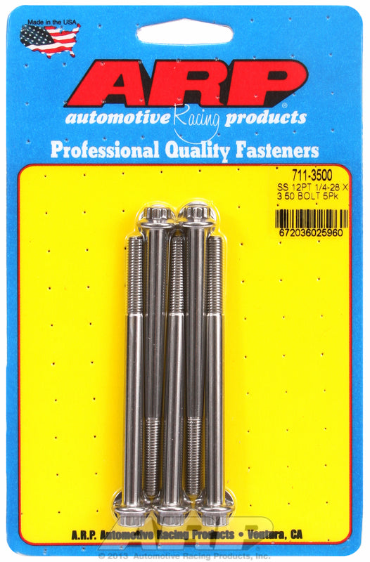 5-Pack Bolt Kit, 12-Point Head S/S