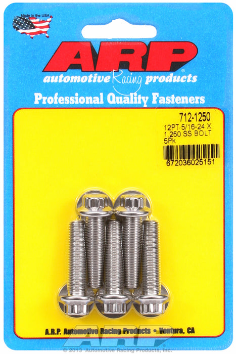 5-Pack Bolt Kit, 12-Point Head S/S