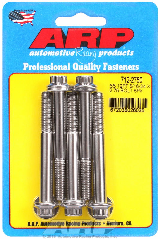5-Pack Bolt Kit, 12-Point Head S/S