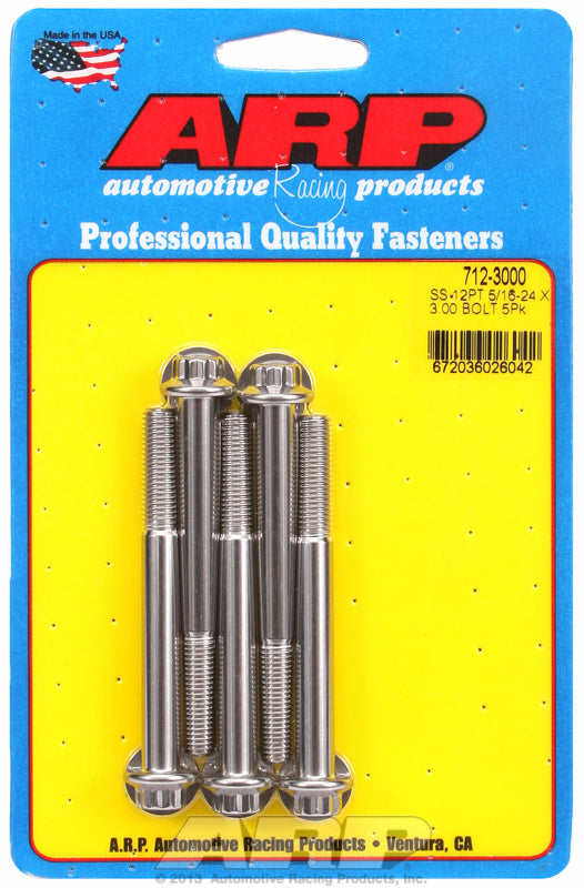 5-Pack Bolt Kit, 12-Point Head S/S