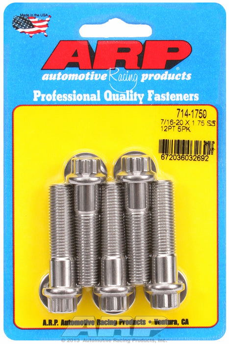 5-Pack Bolt Kit, 12-Point Head S/S