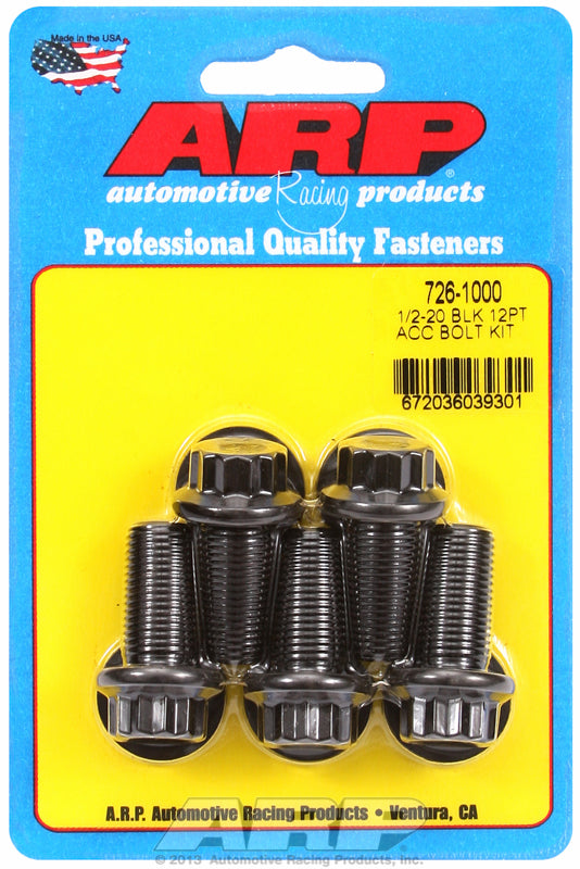 5-Pack Bolt Kit, 12-Point Head Black Oxide