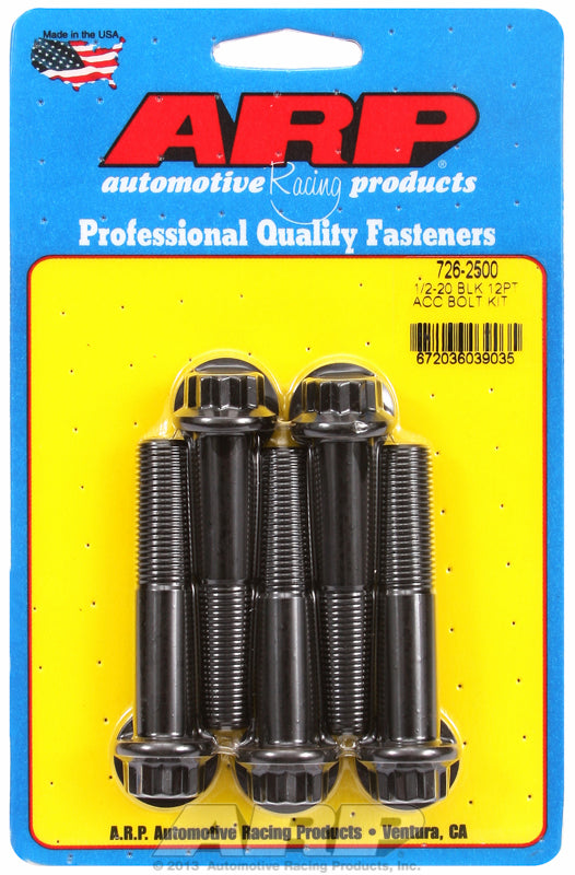 5-Pack Bolt Kit, 12-Point Head Black Oxide