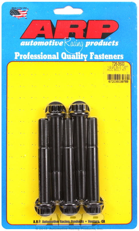 5-Pack Bolt Kit, 12-Point Head Black Oxide