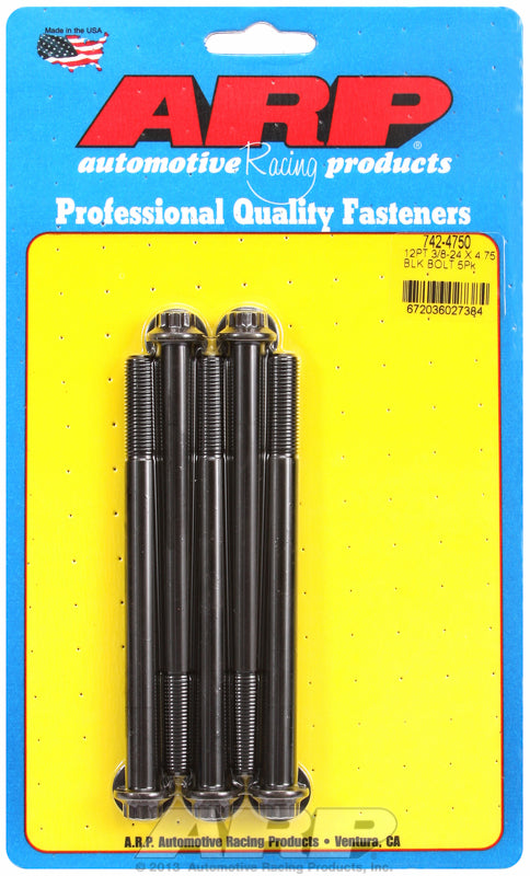 5-Pack Bolt Kit, 12-Point Head Black Oxide
