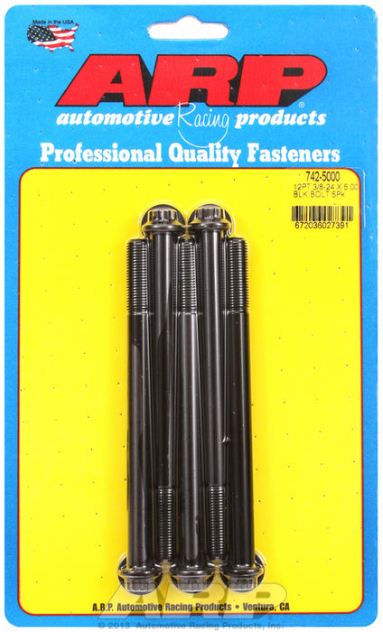 5-Pack Bolt Kit, 12-Point Head Black Oxide