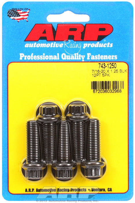 5-Pack Bolt Kit, 12-Point Head Black Oxide