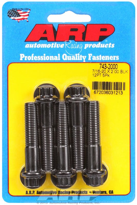 5-Pack Bolt Kit, 12-Point Head Black Oxide