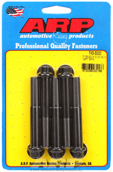 5-Pack Bolt Kit, 12-Point Head Black Oxide