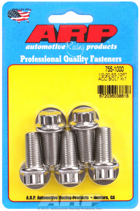 5-Pack Bolt Kit, 12-Point Head S/S
