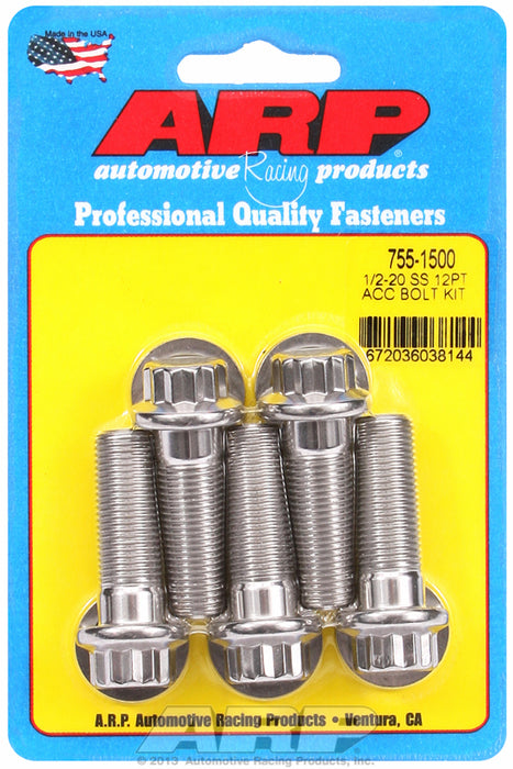 5-Pack Bolt Kit, 12-Point Head S/S