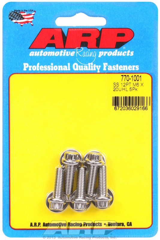 5-Pack Bolt Kit, 12-Point Head S/S