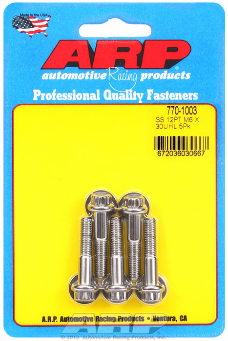 5-Pack Bolt Kit, 12-Point Head S/S