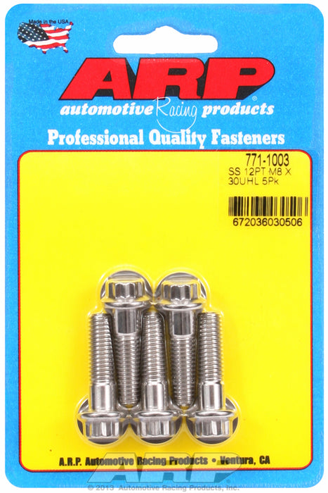 5-Pack Bolt Kit, 12-Point Head S/S