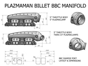 Big Block Chevrolet V2 - Plazmaman Billet Inlet Manifold