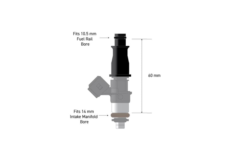 Fuel Injector Adapter - 10.5mm 1/2 to Full Length