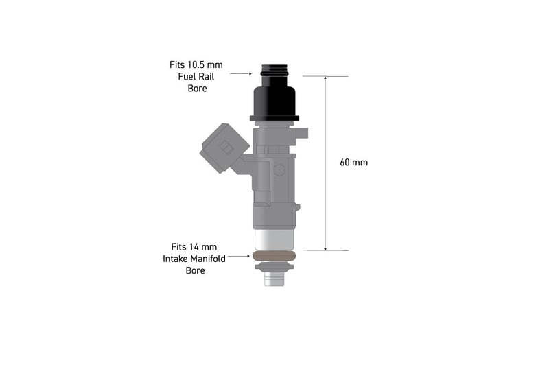 Fuel Injector Adapter - 14mm 1/2 to Full Length