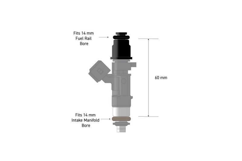 Fuel Injector Adapter - 14mm 1/2 to Full Length