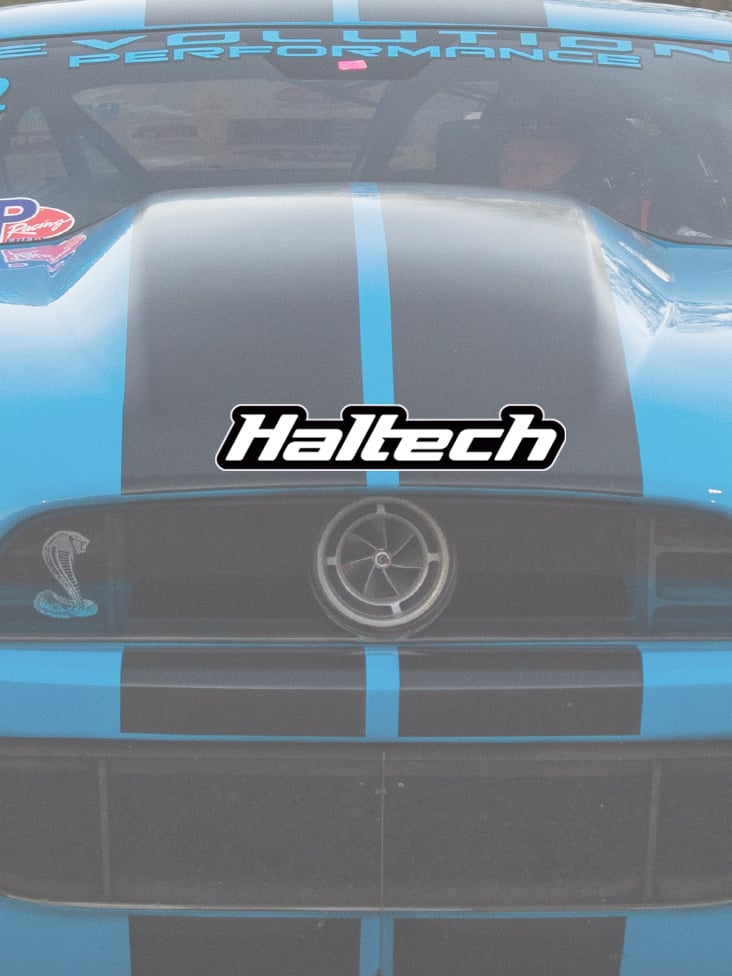 Haltech Logo Sticker Black and White Size: 200mm (8")