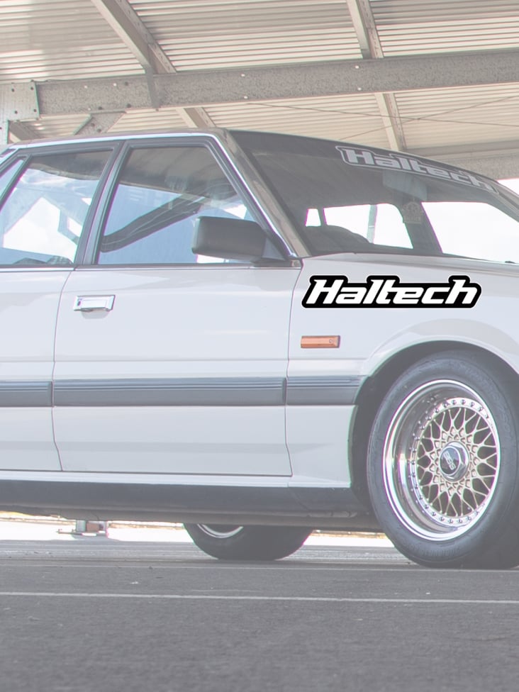 Haltech Logo Sticker Black and White Size: 200mm (8")