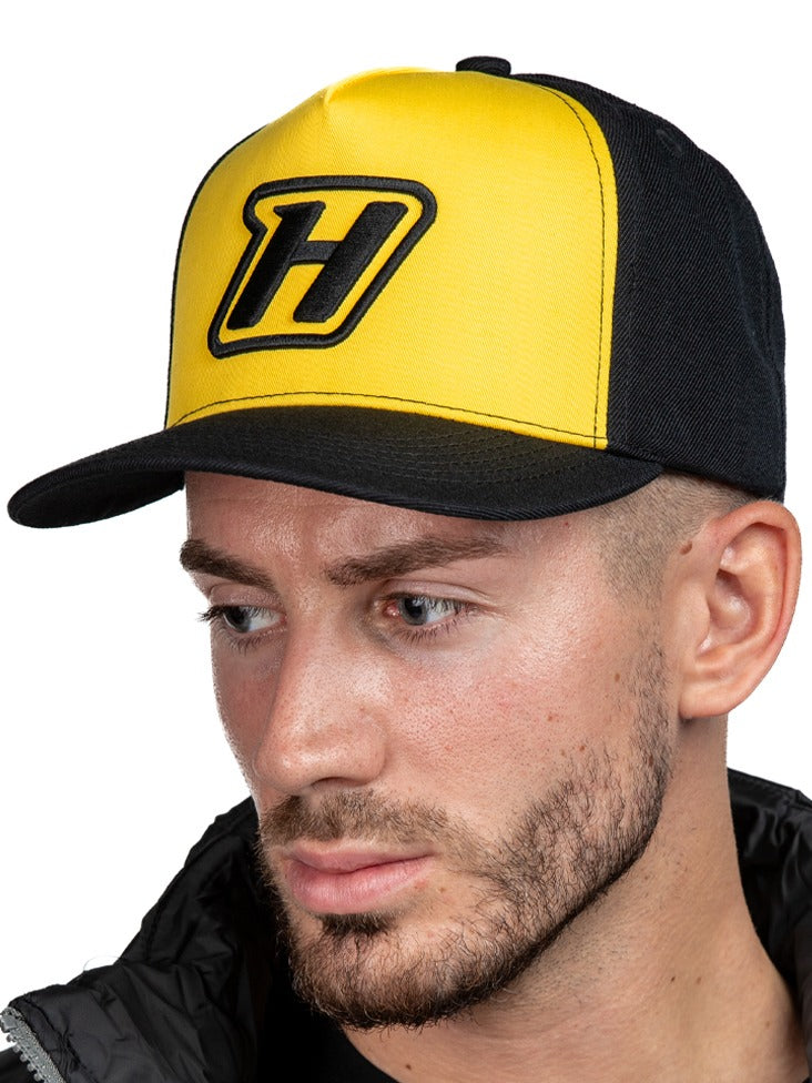 Haltech Snap Back Yellow with H Logo Size: One size fits all.