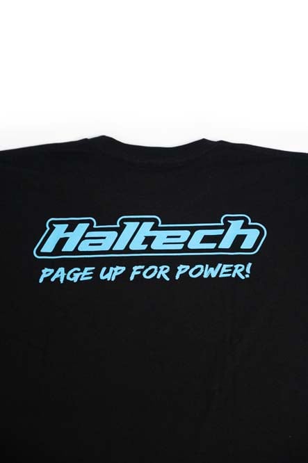 Haltech "Classic" T-Shirt Black with Blue Logo Size: 4XL
