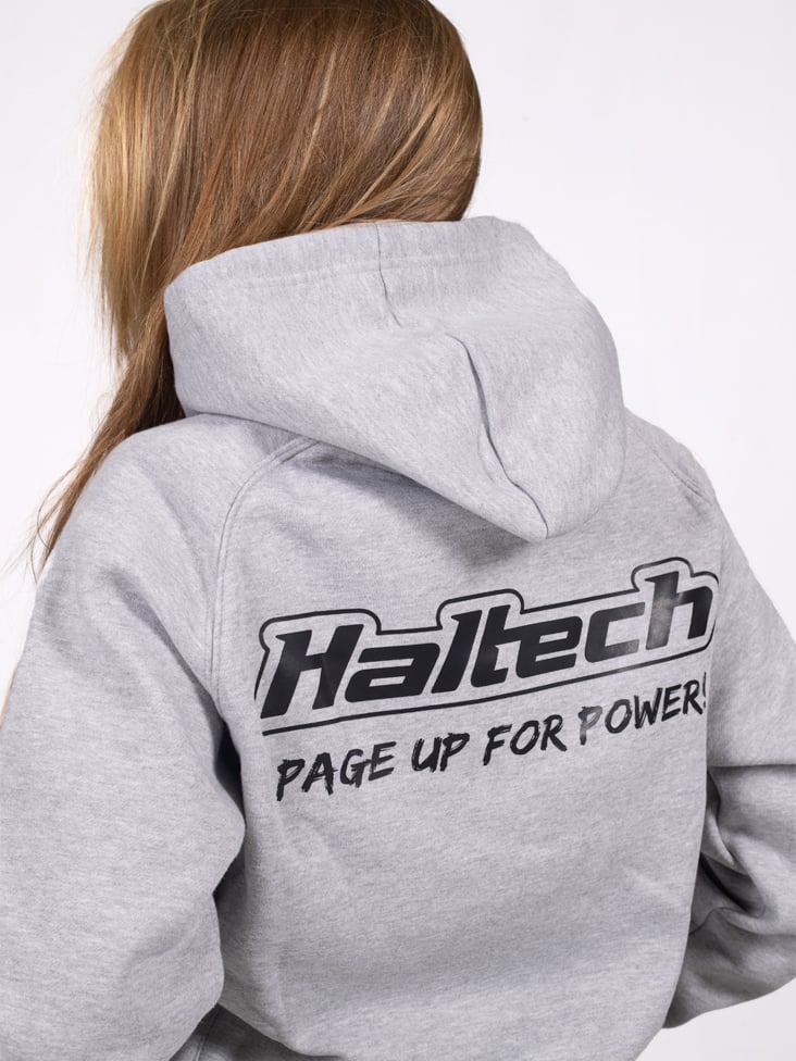 Haltech "Classic" Hoodie Grey Size: Small