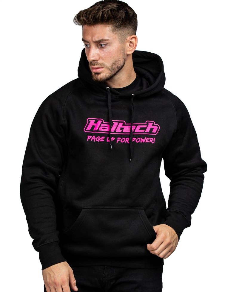 Haltech "Classic" Hoodie Black Pink Size: Medium