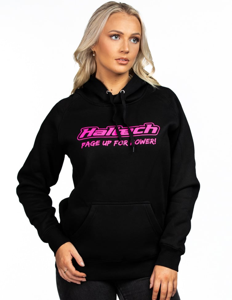 Haltech "Classic" Hoodie Black Pink Size: Medium