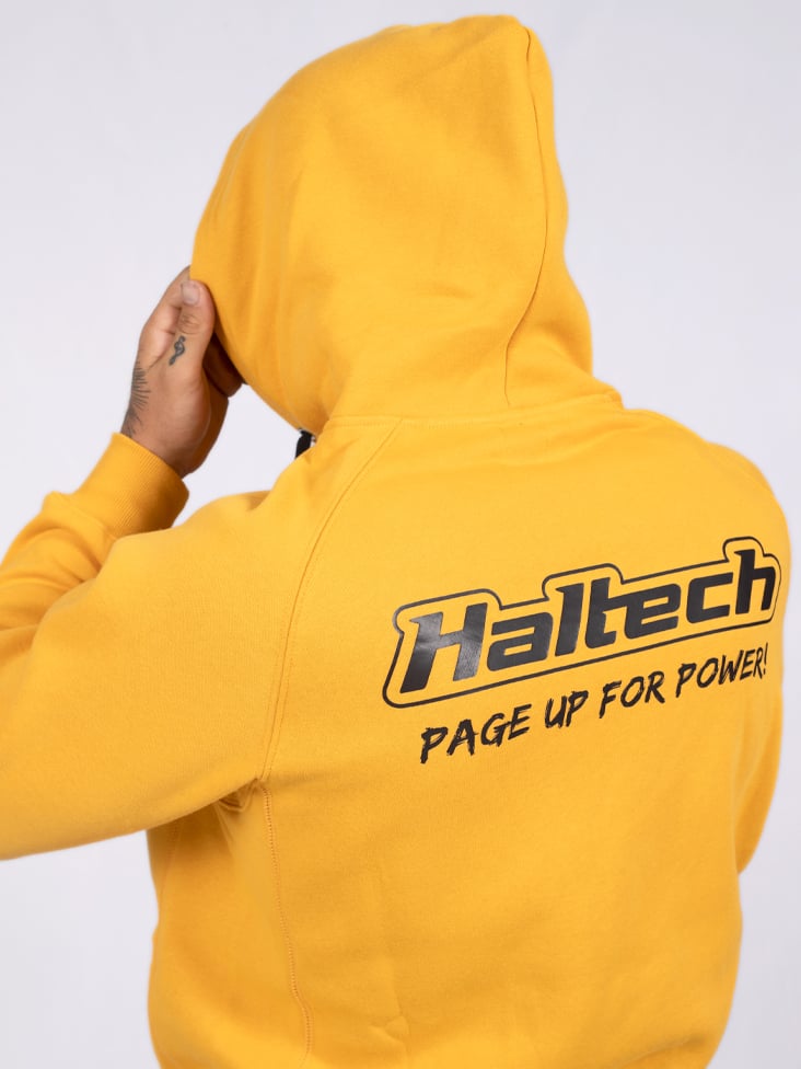 Haltech "Classic" Hoodie Yellow Size: 5XL