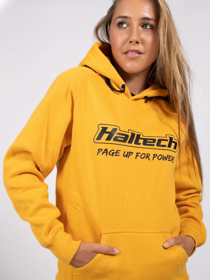 Haltech "Classic" Hoodie Yellow Size: 5XL