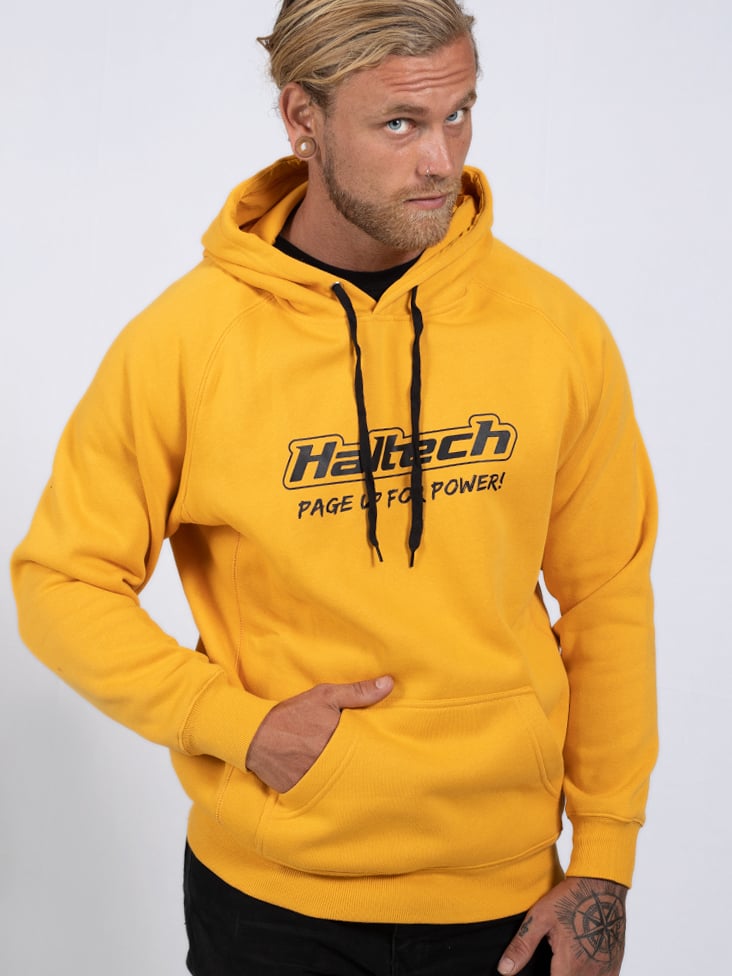 Haltech "Classic" Hoodie Yellow Size: 5XL