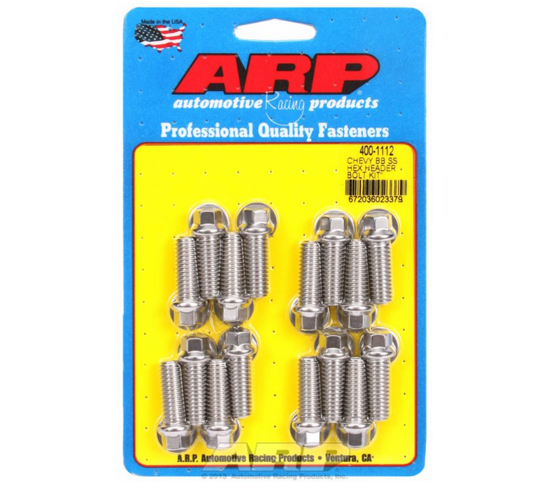 Exhaust Header Bolt Kit, Hex Head S/S