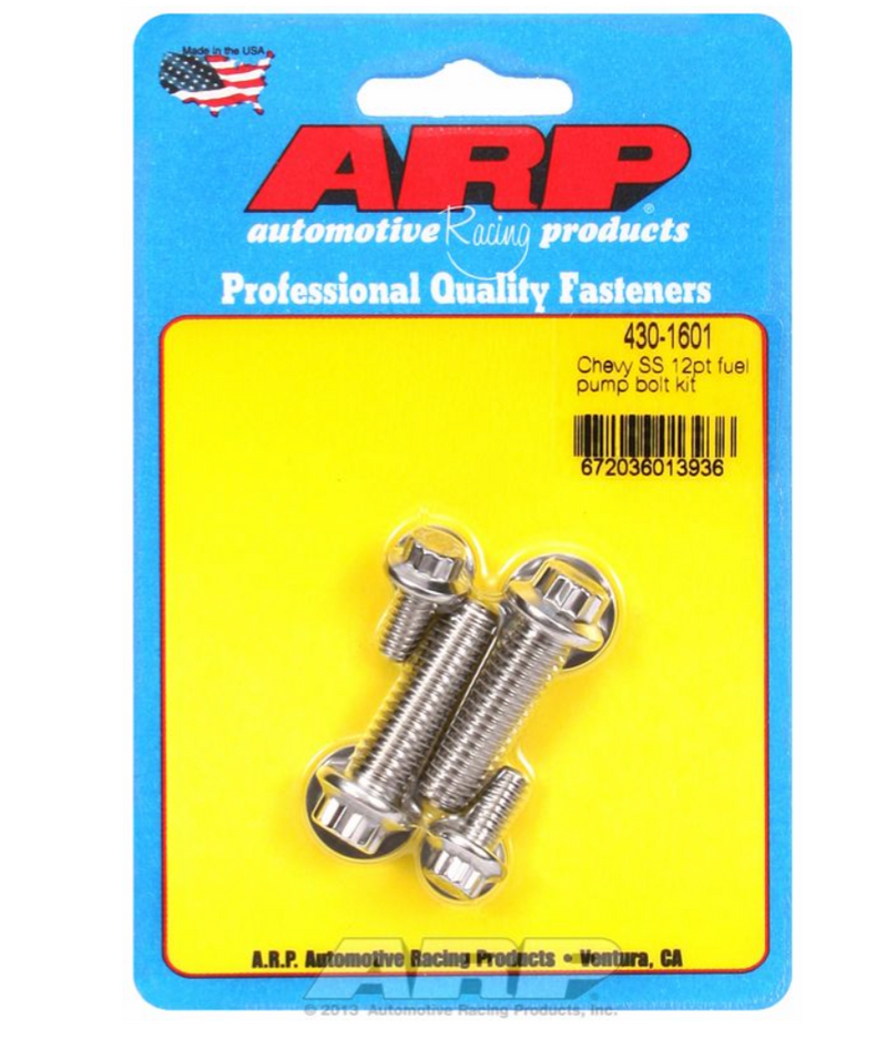 Fuel Pump Bolt Kit, 12-Point Head S/S