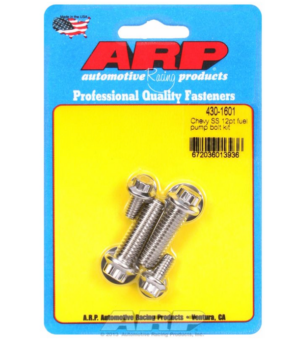 Fuel Pump Bolt Kit, 12-Point Head S/S
