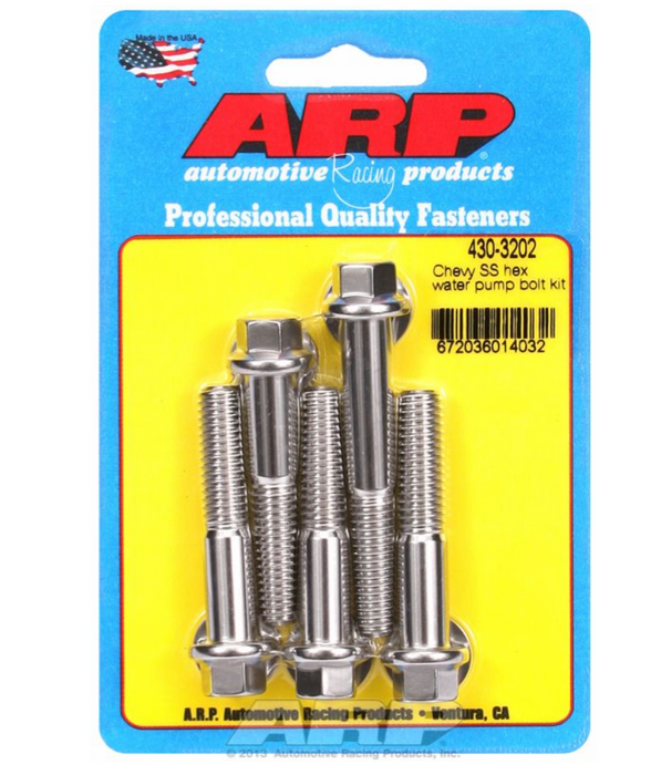 Water Pump Bolt Kit, Hex Head S/S