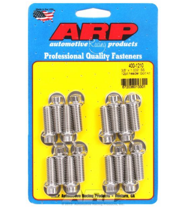 Exhaust Header Bolt Kit, 12-Point S/S