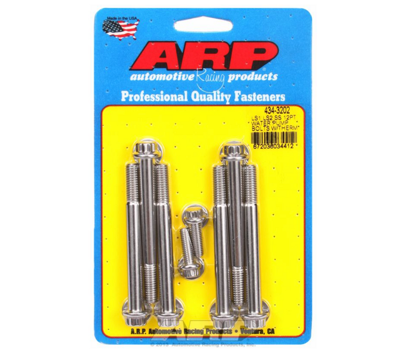 Water Pump & Thermostat Bolt Kit, 12-Point Head S/S