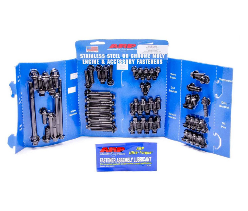 Engine Accessory Bolt Kit, Hex Head Black Oxide