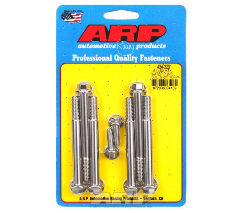 Water Pump & Thermostat Bolt Kit, Hex Head S/S