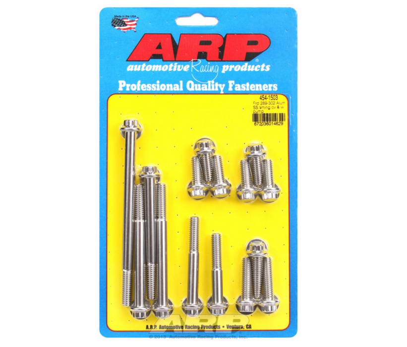 Timing Cover & Water Pump Bolt Kit, 12-Point Head S/S