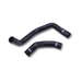 Two black silicone radiator hoses with a 3-ply construction, designed for Nissan R33/R34 GTR - RB26.