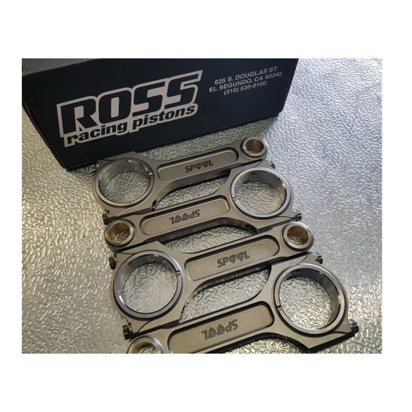 Nissan SR20DET Spool Drag Pro I Beam Connecting Rods and ROSS Forged Pistons