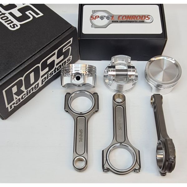 BA, BF and FG Barra 6 Cylinder Ross Racing forged pistons and Spool Drag Pro I Beam conrods