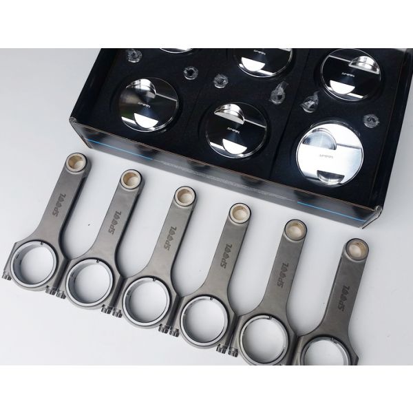 Spool RB30 (SOHC) Conrods and CP 9.0:1 Forged Pistons