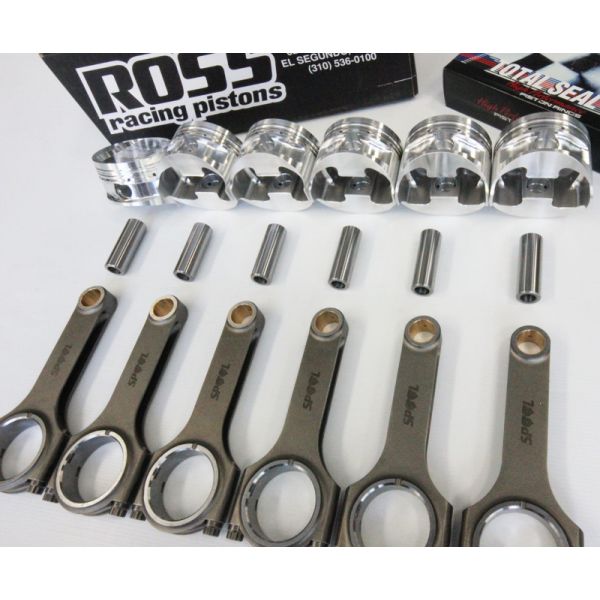 Spool TB45 Conrods and Ross Racing Forged Pistons
